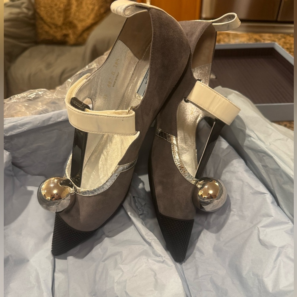 Prada flats ballerina shoes multicolor Sz 8.5 - Picture 14 of 16